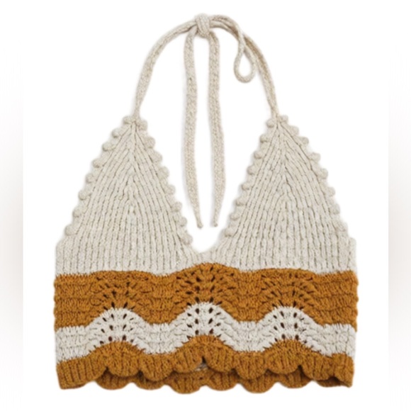 Zara Tops - NWT Crochet Halter Top